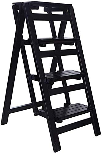 Escalier de ménage pliant 4 marches bois pour atteindre les hauteurs