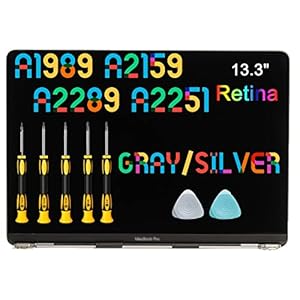 SEVEN PUPPY Screen Replacement for Pro A1989 A2159 A2289 A2251 2018 2019 2020 Year 13.3″ Retina LCD Display Assembly EMC 3214 3358 3301 3456 3348 2560×1600 (Space Grey)