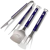 YouTheFan NFL Baltimore Ravens Spirit Series 3-Piece BBQ Set , Stainless Steel, 22