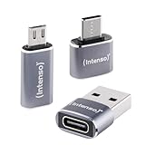 Intenso USB Adapter Set (MIX480) 3er Pack, USB-C auf USB-A, USB-A auf USB-C,...