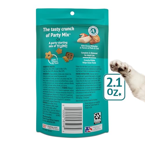 Purina Friskies Party Mix Meow Luau Crunch Cat Treats, (10) 2.1 oz Pouch - image 7