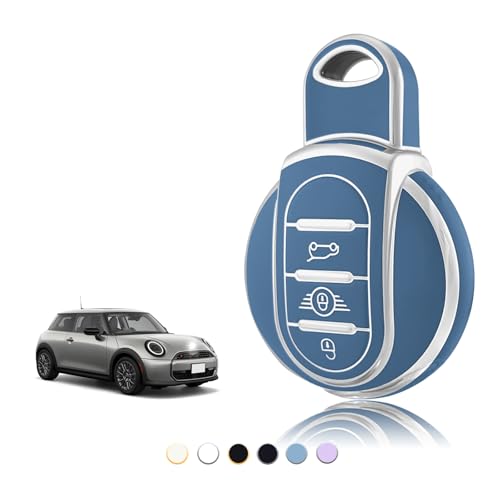 TOOMUME Coque Clé TPU, Etui Clé Étui Clé Adapté pour BMW Mini Cooper One/S/D/SD/SE Clubman Countryman Cabrio F54 F55 F56 F57 F60 R55 R56 R57, Couvre Clef...