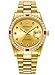 Price comparison product image Reginald Mens Watches Hands Sapphire Full Gold Stainless Steel Quartz Dial Unisex Watch, gold, luxury