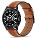 Tasikar Lederarmbänder kompatibel mit Samsung Galaxy Watch 7/6/5/4 / 6 Classic 43 mm 47 mm/ 5 Pro Band, Echtlederarmband für Galaxy 4 Classic/ 3, Marrón clásico