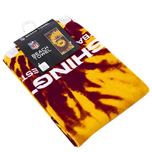 Image of Northwest NFL Washington Football Team Unisex-Adult Beach Towel, 30 inch x 60 inch, Psychedelic