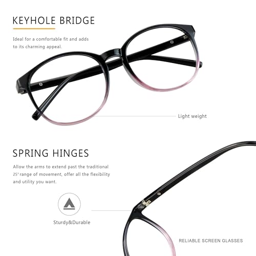 Image of Vintage Round Progressive Multifocal Presbyopic Glasses, Photochromic Gray Sunglasses for Men Women Readers (+0.00 /+1.50 Magnification)