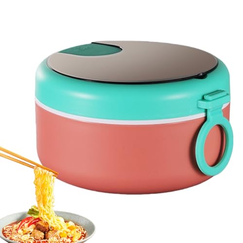 Genérico Tazón De Fideos Instantáneos - Taza Apta Para Microondas Alimenticio,Contenedores Para Sopa Y Fideos De 900 ml Con Tapa - Para Casa Viaje Escuela Trabajo Universidad Almuerzo Cena