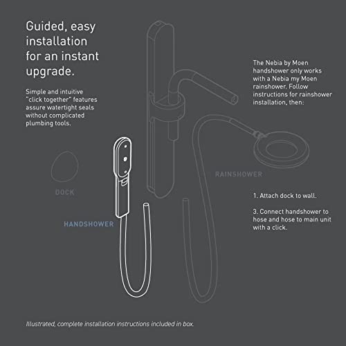 Moen N207H0BLC Regadera de Mano Spa, Negro Mate/Cromo miniatura 4