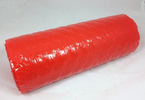 5' x 12" x 5/16" Red Colored Bubble Wrap Roll Medium Bubbles Perforated every 12"