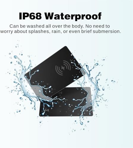 Image of Reyke Wallet Tracker Card, Works with Apple Find My, Rechargeable, 4 Pack | IP68 Waterproof Slim Tracking Cards For Wallets, Phones, Passports And Luggage Tags, Up To 5 Months Per Charge, iOS Only