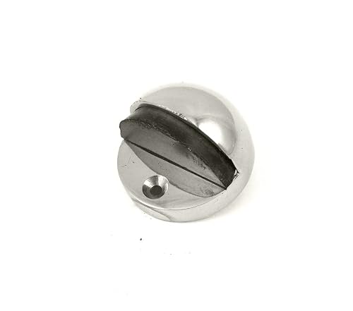 Ironmongery Solutions® Oval Floor Mounted Door Stop in Polished Nickel Dimensions - 48 x 45mm