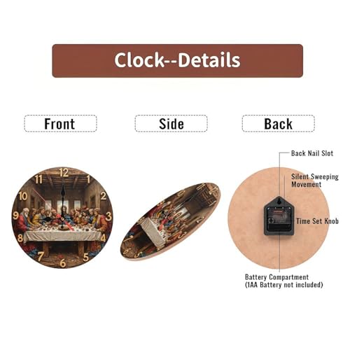 Reloj de pared artístico de madera 10 pulgadas miniatura 7