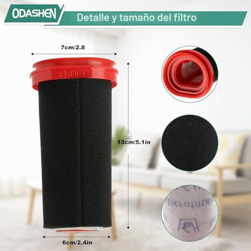 Miniatura 4 de Paquete De 3 Filtros De Repuesto De 25,2 V 21,6 V Para Aspiradora Inalámbrica Bosch Flexxo Series 4 Bbh32101 Bbh3zoo25 Bbh3petgb Bbh3211gb, Sustituye A La Pieza N. 12026520