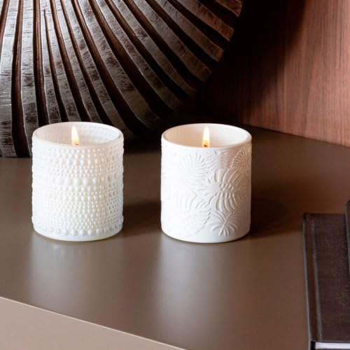 Velas Decorativas Aromatizadas - Aroma de Orquídeas, Florais e Almíscar - 2 unidades