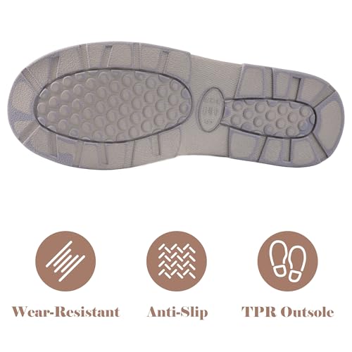 Bigwow Women's Slippers Soft Fuzzy Plush Lined Slip On Loafer with Memory Foam Warm House Slipper Anti-Slip Indoor Outdoor Shoes4