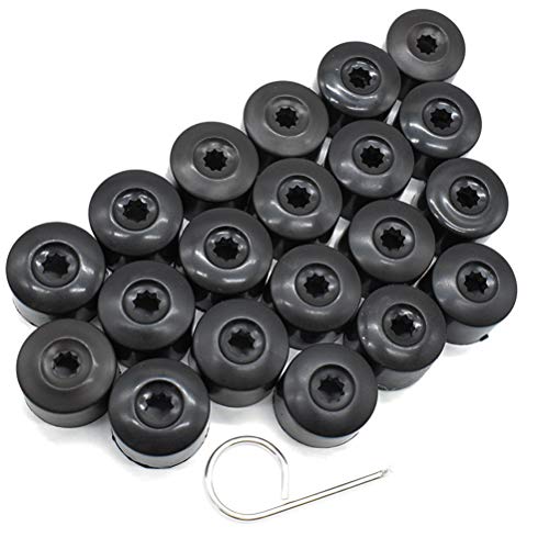 XUKEY 20Pcs Wheel Center Nut Bolt Tire Screw Cap Dust Water Proof Cover With Removal Tool 28mm For Beetle Golf MK5 Jetta Tiguan