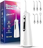 Water Flosser for Teeth, Cordless Oral Irrigator Portable Dental Cleaner Picks with 8 DIY Modes 7 Jets 300ml Tank Braces Flossers Rechargeable (White)