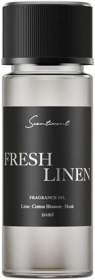 Scentiment Diffuser Oil - Fresh Linen | Aromatherapy Home Fragrance | Luxurious Scent with Notes of Lime, Cotton Blossom, Musk 20ml