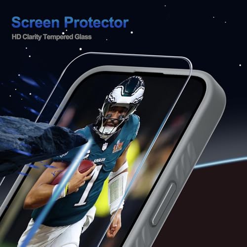RMOCR for iPhone 15 Pro Case with Screen Protector+Lanyard Wrist Strap,Magnetic Translucent Matte Rugged Slim Phone Cover Built in Invisible Kickstand [Fit for MagSafe],Grey - image 5