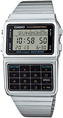 Casio Men's Silver Tone 25 Memory Calculator Databank Watch