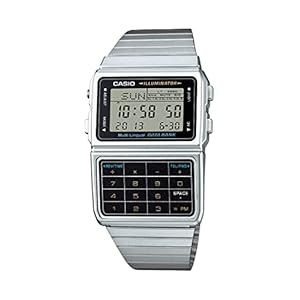 Casio Men’s Silver Tone 25 Memory Calculator Databank Watch