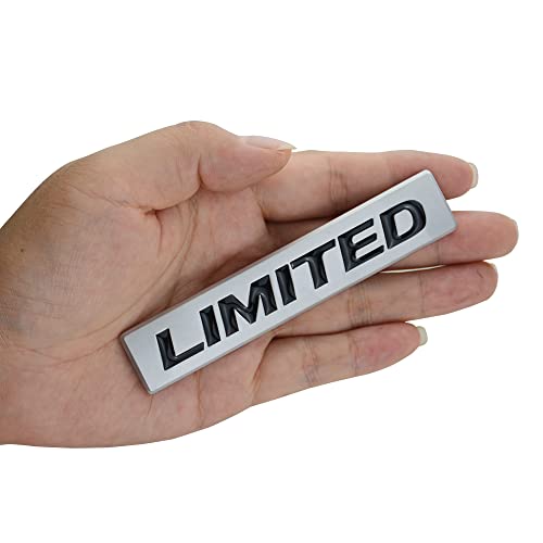 Image of 2Pack Limited Emblem 3D Metal Decal Rear Trunk Sport Badge Sticker Fender Script Nameplate Universal Use (Silver Black)