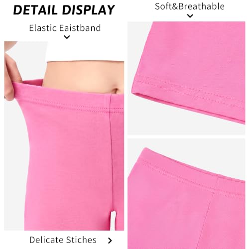 Image of 6 Pack Girls Shorts Girls Under Dress Dance Cotton Shorts Girl Bike Short Multicolor 2-10 Years