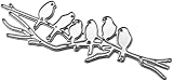 Jowxsx Stencil per sei uccellini, stampi per modelli in metallo, fustelle per tagliare, st...