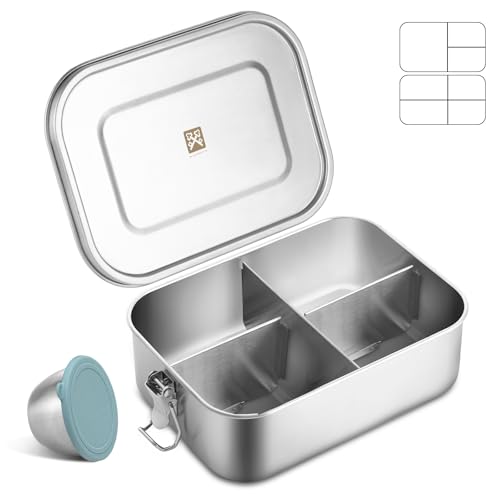 GOLDEN KEY Stainless Steel Lunch Box for Adults,Thickened Metal Bento