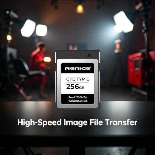 Image of RENICE 256GB Professional CFexpress Type B Memory Card,Up to 1700MB /s Read,RAW 8K HD Video Recording,for Photographers,Videographers