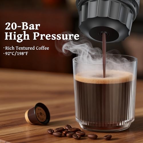 Portable 20-Bar Espresso Machine