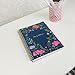 BLU MONACO | Daily Planner Undated Notebook | Navy Floral Spiral Hourly To Do List Planner | 160 Pages 80 Days | Organizer for Work Business School Appointments