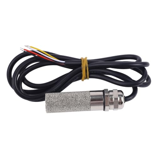 Temperatur- und Feuchtigkeitssensoren, RS485 Temperatur-Feuchtigkeitssensor-Sender SHT40 Wasserdichte Metallsonde -40 °C bis 120 °C 0–100% rF Modbus-RTU Echtzeit-Monitor