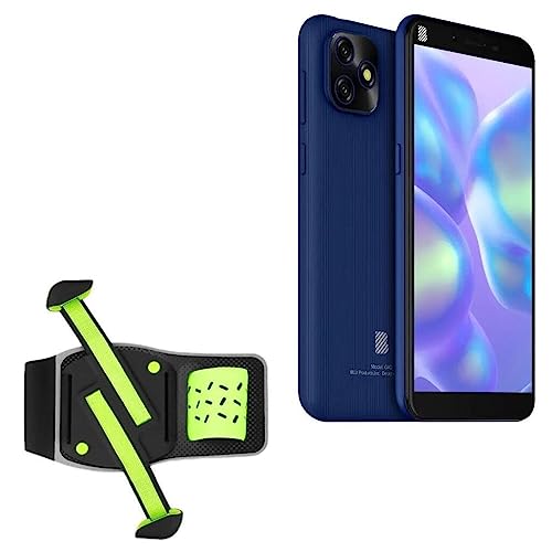 BoxWave Holster Compatible with BLU G40 - FlexSport Armband, Adjustable Armband for Workout and Running - Stark Green