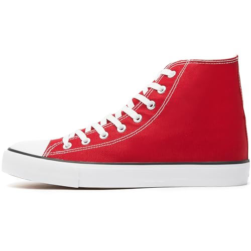 Image of yageyan Men's High Top Canvas Sneakers Fashion Lace up Walking Shoes Casual Classic