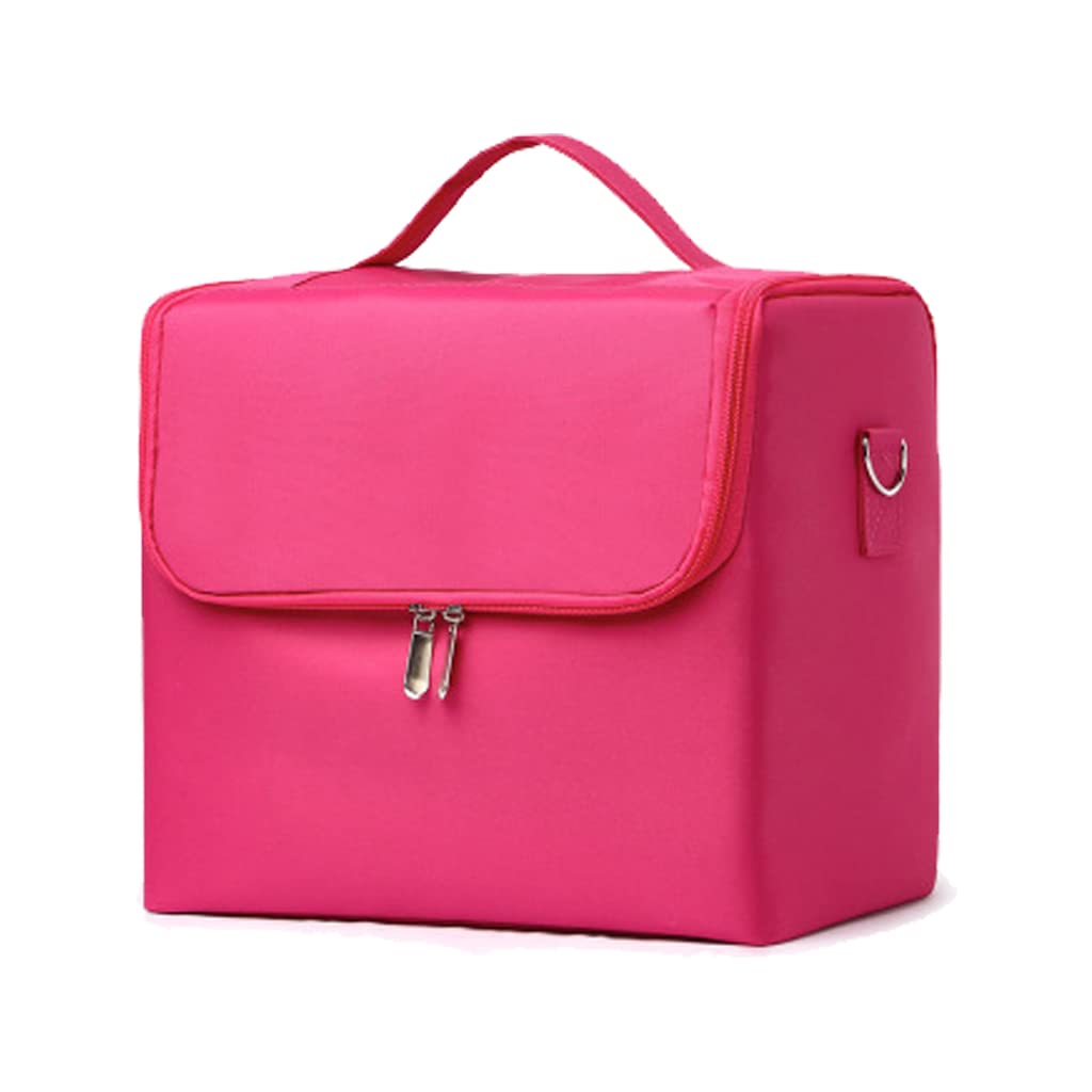 Psdndeww Makeup Bag Hand-held Large Capacity Multi-layer Manicure Hairdressing Tool Kit