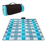 Práctico diseño portátil: la alfombra de playa se puede enrollar después de su uso y con una correa de transporte, fácil de plegar y transportar, ahorra mucho espacio.