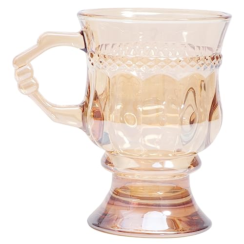 Image of MAGICLULU Amber Glass Cup, High-Capacity Brown Tumblers for Home Use