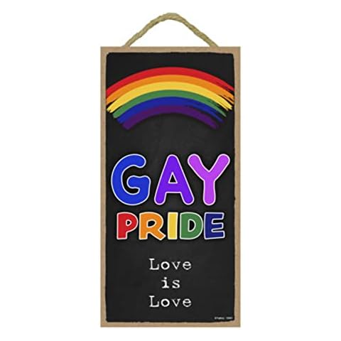 Popfizzy Gay Pride Sign, Pride Room Decor, Funny LGBTQ+ Pride Gifts, Rainbow Pride Decorations, Pride Love, Gay Wall Decor, Gay Gift, LGBT Pride Art, Rainbow Pride Swag, Gay Pride Home Decor 5x10” Cover