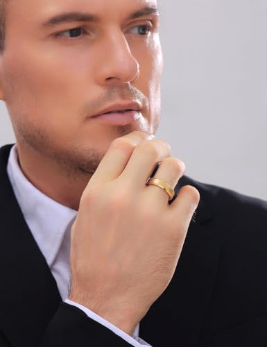 VQYSKO 4mm 6mm 8mm Tungsten Ring for Men Woman Wedding Band Engagement Ring Width | Silver Beveled Edges Matte Brushed Finish Comfort Fit | Size 5-122