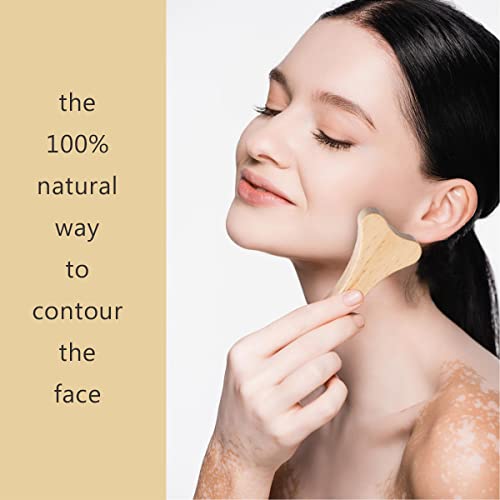 Allshow Wood Facial Therapy Kit, Wooden Face Massage Tool Set, Wooden Massage Cups, Lymphatic Drainage Tool, 5 Pcs Maderoterapia Kit #TOP3