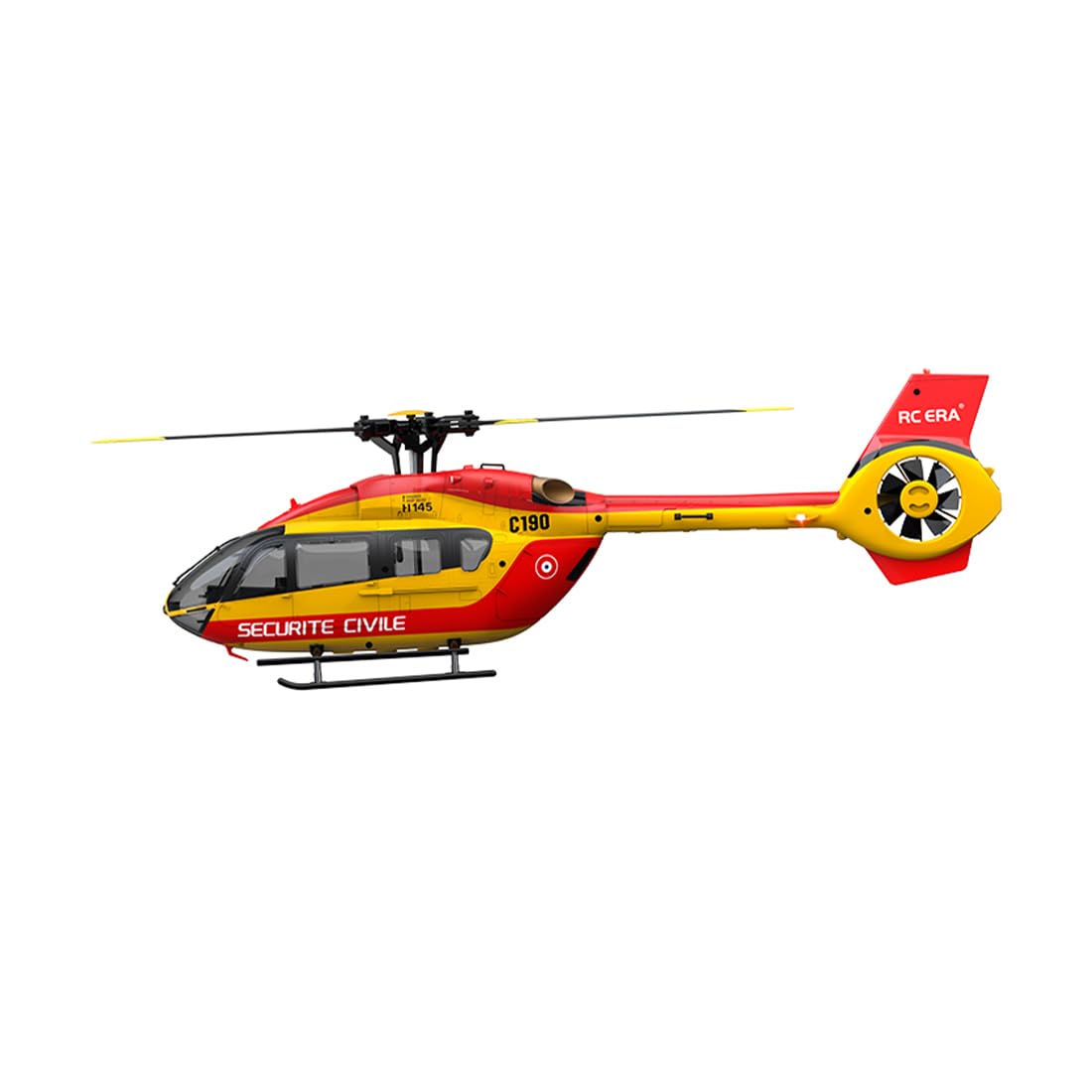 C190 Escala 1:30 H145 2,4 GHz Helicóptero de 6 canales (RTF versión/rojo-amarillo)
