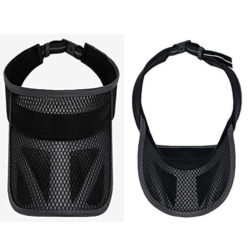 Image of Outdoor Sport Cap Wide Brim UV Protection Breathable Adjustable Baseball Cap for Beach Golf Running Tennis