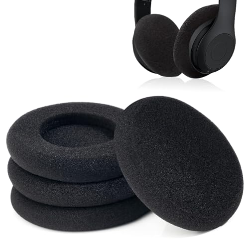 4 Pieces/ 2 Pairs Ear Cushions Foam, Earpad Cushion Cover, Headphone Covers, Foam Replacement Ear Pads for Most Standard Size Office Telephone Headsets(60mm 2.36 Inch)
