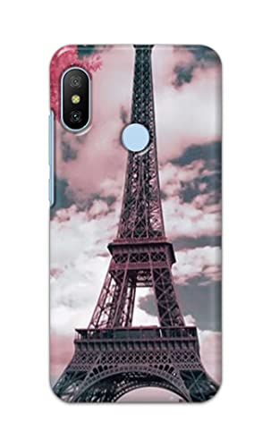 Image of Lovers Famous Place Eiffel Tower in Paris Hard Back Case Cover for Mi A2 Back Cover -(J5) VNS2227