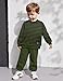 TALLWH 5T Boy Clothes Boys Clothes Size 6 Long Sleeve Striped Pullover Sweatshirt Set Jogger Pants Toddler Boy Outfits 5-6Years Black and Green Contrast Fall Outfits 2 Piece