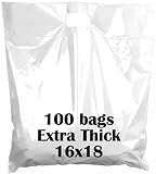Camtoms 16x18 Large Shopping Bags With Handles - Reinforced Retail Merchandise Bags for Boutique, Trade Shows...