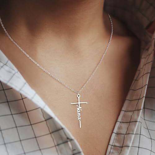 JoycuFF Mother's Day Birthday Religious Necklace Gifts for Women Cross Pendant Necklace for Mother Nana2
