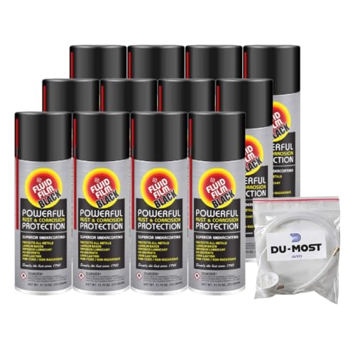 Fluid Film BLACK (12 Aerosol Cans) with DU-MOST 2' Extension...