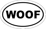 Oval Car Magnet WOOF Magnetic Bumper Sticker